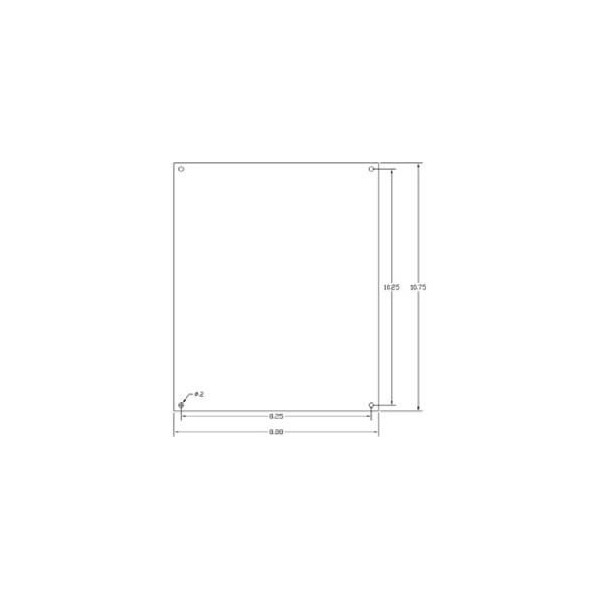 Vynckier Enclosure Systems Vynckier Mp1210s Vj 12in X 10in Steel Mounting Plate - Min Qty 9 - MP1210S