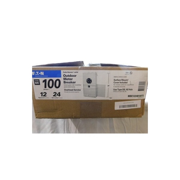 Eaton Meter Sockets 100A 120/240VAC 24Cir 12Sp - MBE1224B100TS