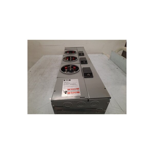 Eaton Meter Sockets Meter Stack 125A 240V 3Ph 3 Sockets 5Jaws Residential - 3MM312R12