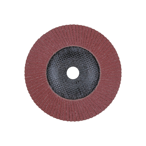 Disco de láminas POLIFAN® de 7" x 7/8" A.H. - A SG STEELOX, Óxido de aluminio, 40 granos, Cónico - 62208