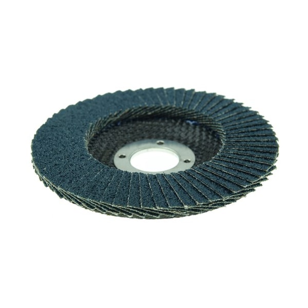 Weiler 4-1/2" Disco de láminas abrasivas, plano (TY27), Respaldo fenólico, 36Z, 7/8" - 31401