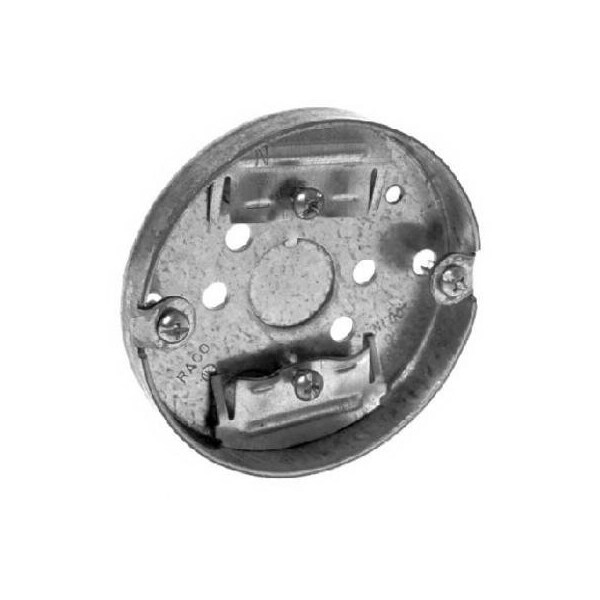 Racoorporated Electrical Box, 4 cu in, Ceiling Box Type, Steel - 8292