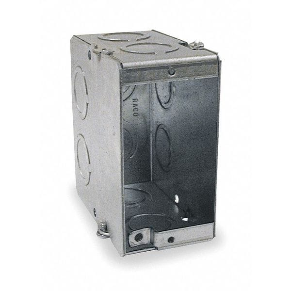 Raco Electrical Box, 22.5 cu in, Masonry Box Type, 1 Gang, Steel - 689
