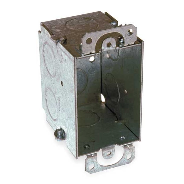 Raco Electrical Box, 14 cu in, Switch Box Type, 1 Gang, Galvanized Zinc - 560
