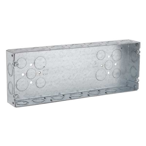 Raco Electrical Box, 85.8 cu in, Gang Box Type, 5 Gangs, Galvanized Steel - 954