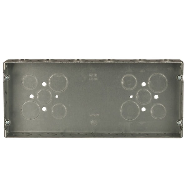 Raco Electrical Box, 72.8 cu in, Gang Box Type, 4 Gangs, Galvanized Steel - 953