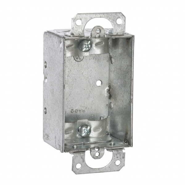 Raco Electrical Box, 7.5 cu in, Switch Box Type, 1 Gang, Galvanized Zinc - 410
