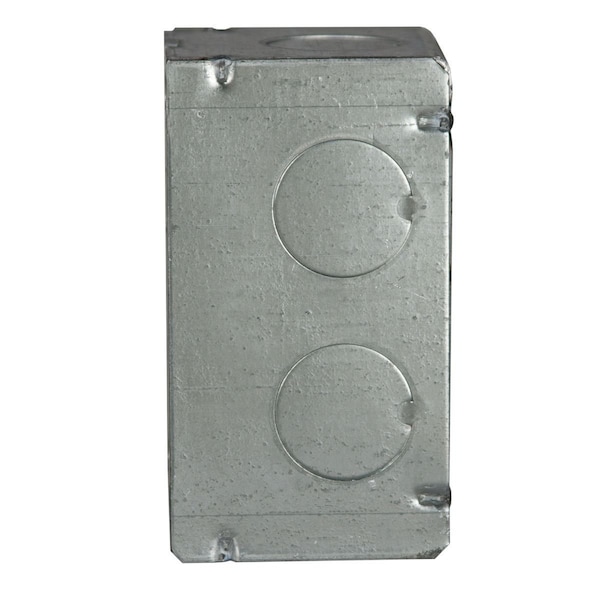 Raco Electrical Box, 16.5 cu in, Handy Box Type, 1 Gang, Galvanized Zinc - 674