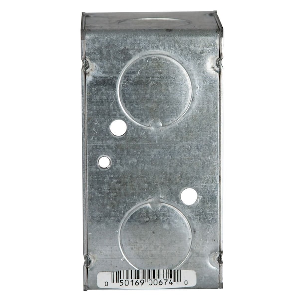 Raco Electrical Box, 16.5 cu in, Handy Box Type, 1 Gang, Galvanized Zinc - 674