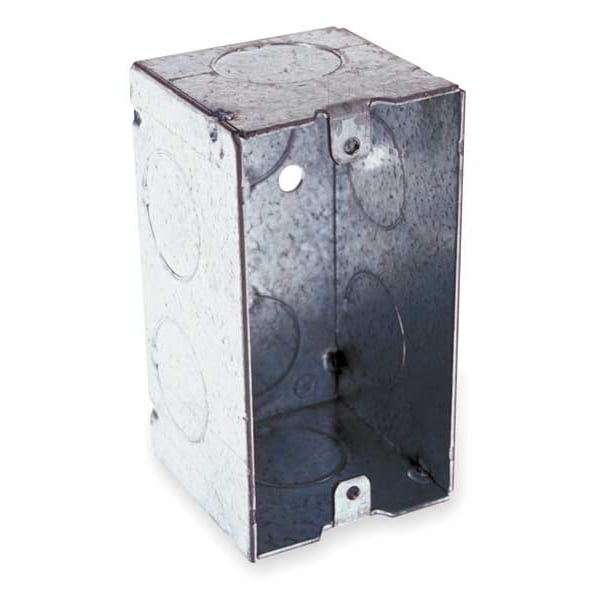 Raco Electrical Box, 16.5 cu in, Handy Box Type, 1 Gang, Galvanized Zinc - 674