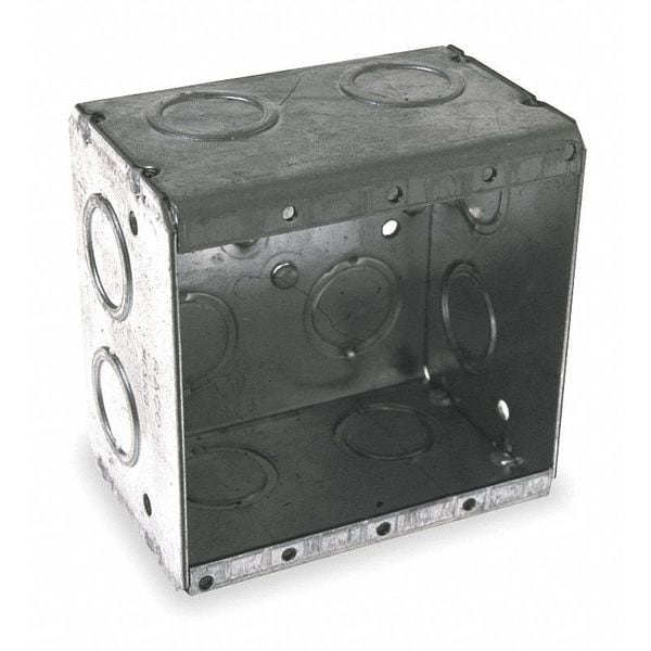 Raco Electrical Box, 31.8 cu in, Masonry Box Type, 2 Gangs, Steel - 691
