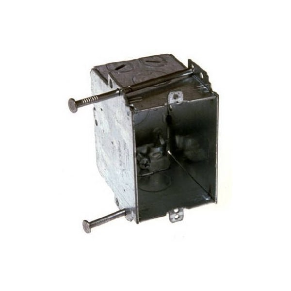 Racoorporated Electrical Box, 15.8 cu in, Switch Box Type, 1 Gang, Steel - 8355