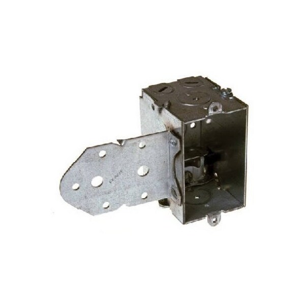 Racoorporated Electrical Box, 12.5 cu in, Switch Box Type, 1 Gang, Steel - 522