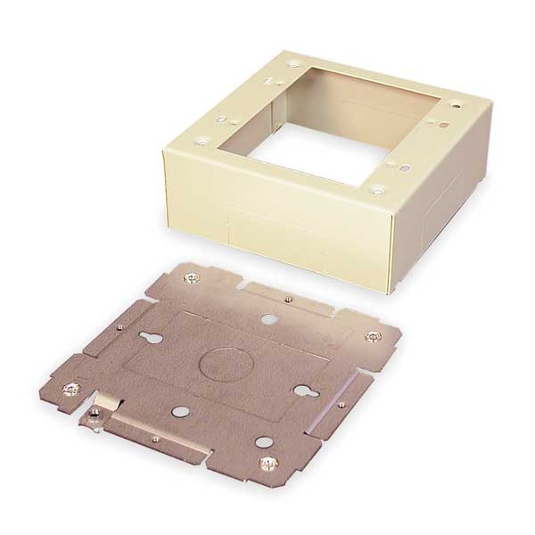 Legrand Device Box, 2400 Series, 1.75 in H, 4-3/4 in L, Ivory - V2448-2