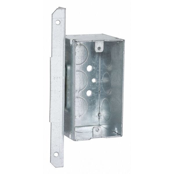 Raco Electrical Box, 16.5 cu in, Wall Box Type, 1 Gang, Steel - 671