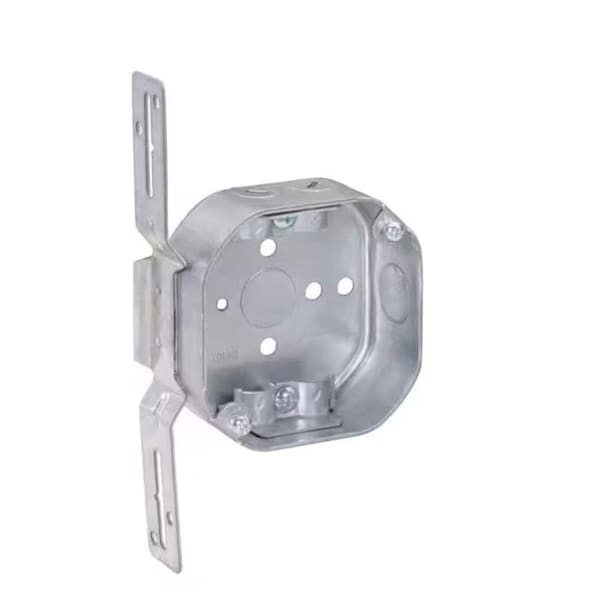 Southwire New and Old Work 14 cu in Octagon Galvanized Steel Box Mount Silver - 54151-FR-UPC
