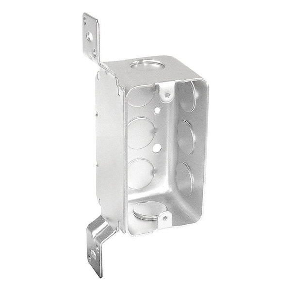 Southwire Handy Box, 1-Gang, 8-Knockout, 1/2 in Knockout, Steel, Silver, Galvanized - G19282-F-UPC