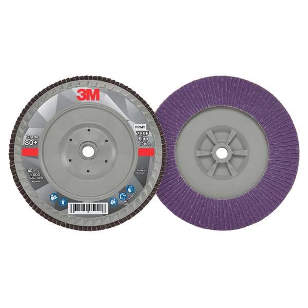 Disco de Láminas de 3M, 7 pulgadas de diámetro, 5/8 de pulgada de diámetro del eje, grano 80 - 7100178236