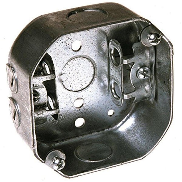 Hd Deco 4 in. Octagon Steel Mc Box, 2.125 in. Deep - HD1633352