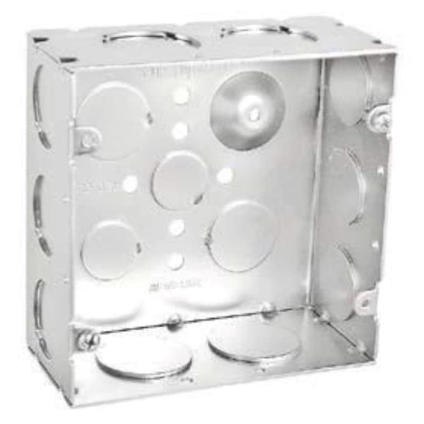 Southwire New Work 42 cu in Square Galvanized Steel Electrical Box Silver - 721713/41WUPC