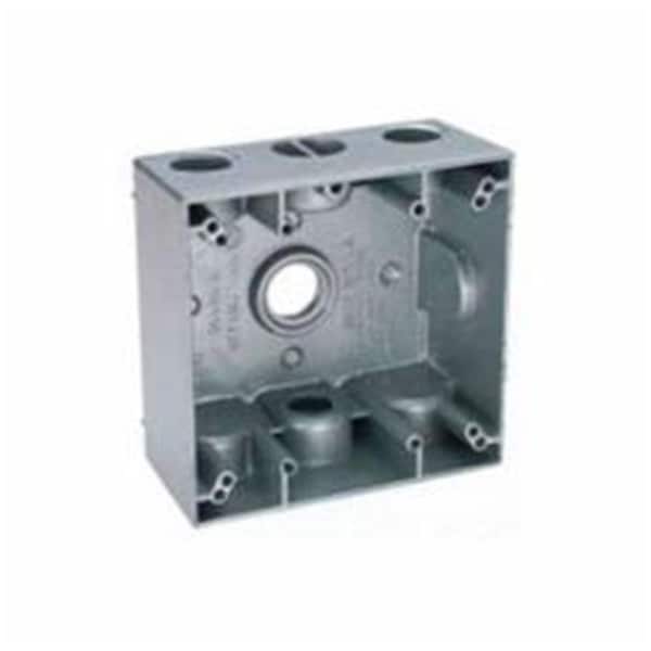 Teddico/Bwf Electrical Box, 31 cu in, Outlet Box Type, 2 Gangs, Die-Cast Metal - 1719566