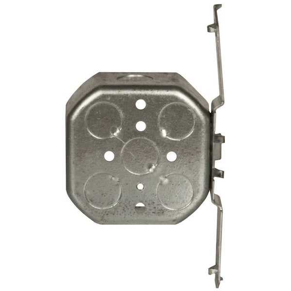 Raco Electrical Box, 15.5 cu in, Octagon Box Type, 2 Gangs, Galvanized Steel, Octagon Shape - 161