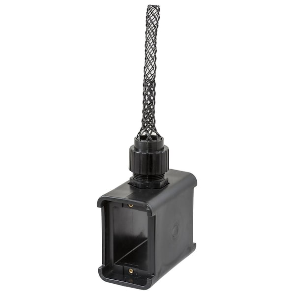 Hubbell Wiring Device-Kellems Electrical Box, 19 cu in, Outlet Box Type, 2 Gangs, Thermoplastic Elastomer - HBL3080BK