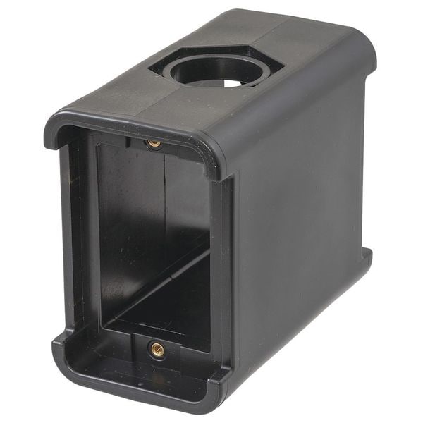 Hubbell Wiring Device-Kellems Electrical Box, 19 cu in, Outlet Box Type, 2 Gangs, Thermoplastic Elastomer - HBL3080BK
