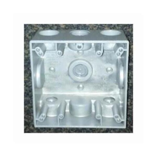 Mulberry Electrical Box, 30.5 cu in, Outlet Box Type, 2 Gangs, Aluminum - 30239