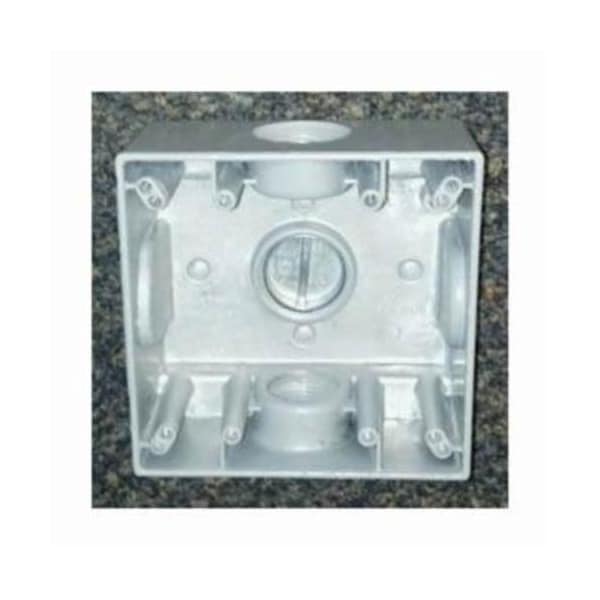 Mulberry Electrical Box, 30.5 cu in, Outlet Box Type, 2 Gangs, Aluminum - 30267