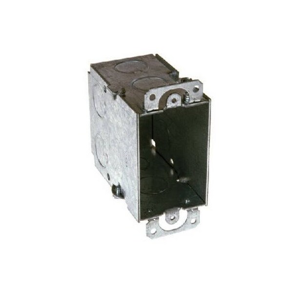 Racoorporated Electrical Box, 18 cu in, Switch Box Type, 1 Gang, Steel - 8590