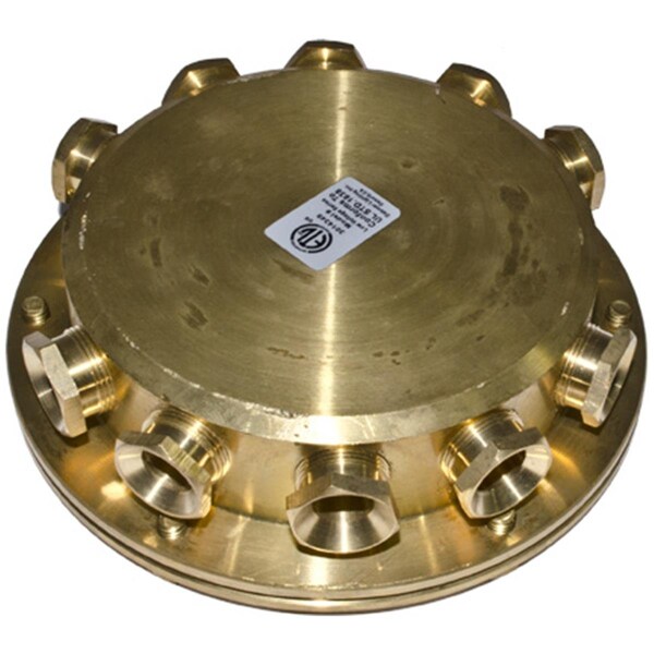 Dabmar Lighting 10Ways Underwater Junction Box, Brass - 1.58 x 5.50 x 5.50 in. - DA85478