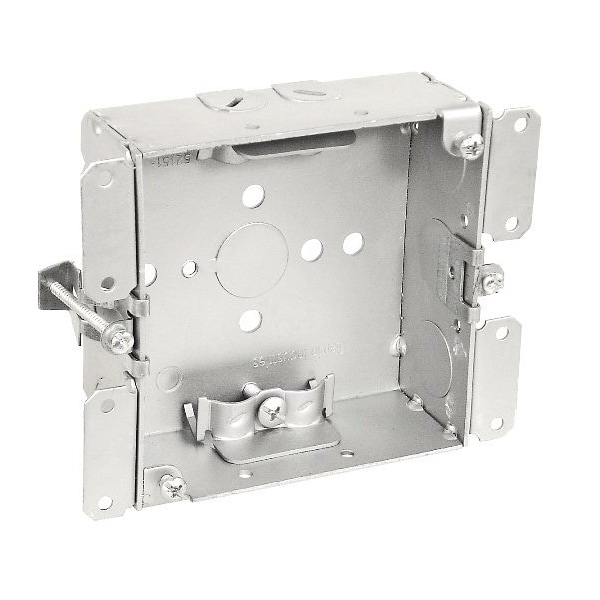 Southwire Electrical Box, 21 cu in, Square Box Type, 4 Gangs, Steel - 52151-OWR