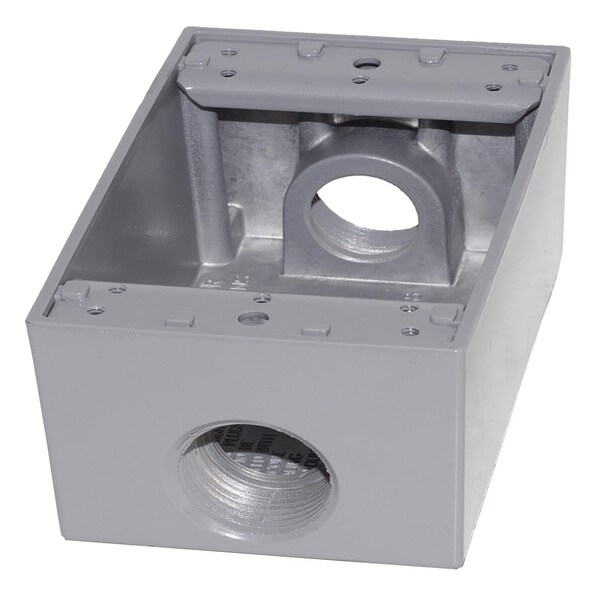 Sigma Engineered Solutions Outlet Box, 1 Gang, Die-Cast Metal - 14252