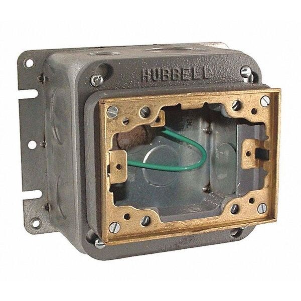 Raco Electrical Box, 54 cu in, Floor Box Type, Steel - 6256
