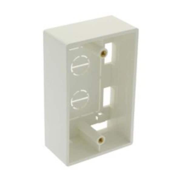 Cable Wholesale Single Gang Surface Mount Box, White - 300-626WH