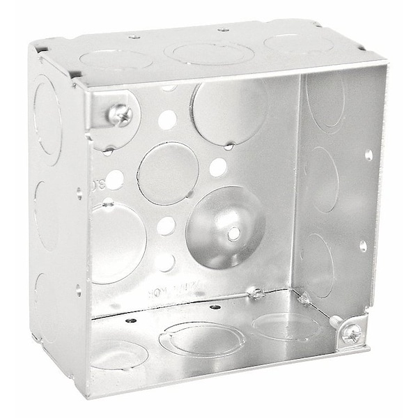 Southwire Electrical Box, 30.3 cu in, Square Box Type, 4 Gangs, Steel - 52171-KOR