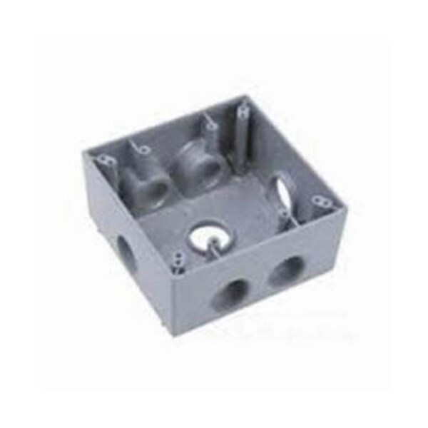 Mulberry Electrical Box, 30.5 cu in, Outlet Box Type, 2 Gangs, Aluminum - 30266