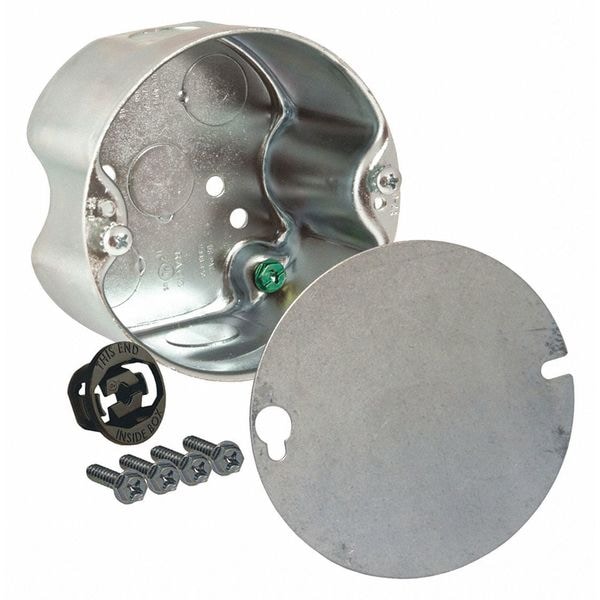 Raco Electrical Box, 22.4 cu in, Ceiling Box Type, 1 Gang, Steel - 299