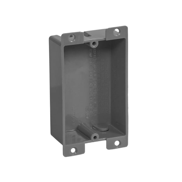 Sparkmeuptoo 8 cu. in. 1 Gang Rectangle Old Work Box, Gray - SP3861809