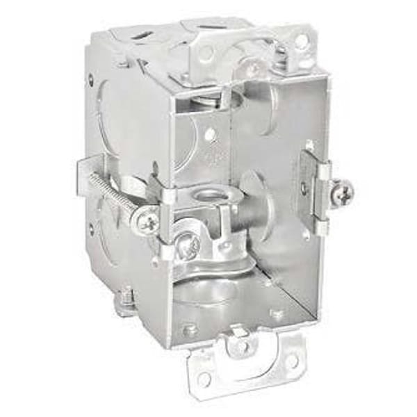 Southwire Switch Box, 1-Gang, 11-Knockout, 1/2 in Knockout, Steel, Silver, Galvanized - G601-OWBX-UPC