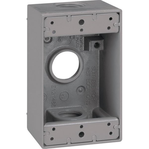 Sigma 14252 1 Gang Gray Rectangle Weatherproof Outlet Box - 3424819