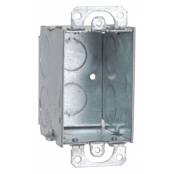 Raco Electrical Box, 14 cu in, Switch Box Type, 1 Gang, Steel - 565