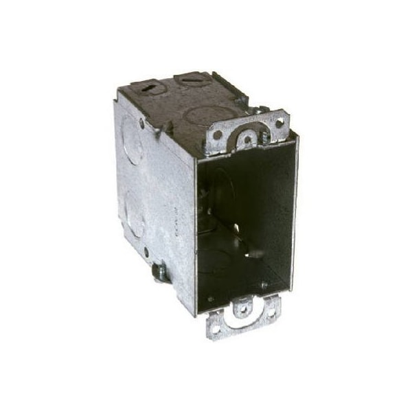 Racoorporated Electrical Box, 18 cu in, Switch Box Type, 1 Gang, Steel - 8601