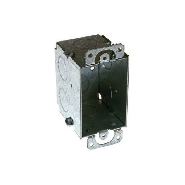 Racoorporated Electrical Box, 12.5 cu in, Switch Box Type, 1 Gang, Steel - 8500