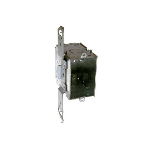 Racoorporated Electrical Box, 18 cu in, Switch Box Type, 1 Gang, Steel - 605