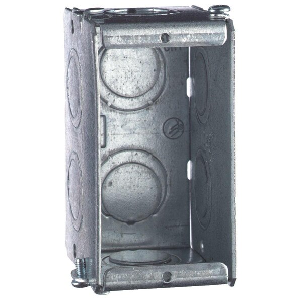 Abb Electrical Box, 15 cu in, Wall Box Type, 1 Gang, Steel - GW125G