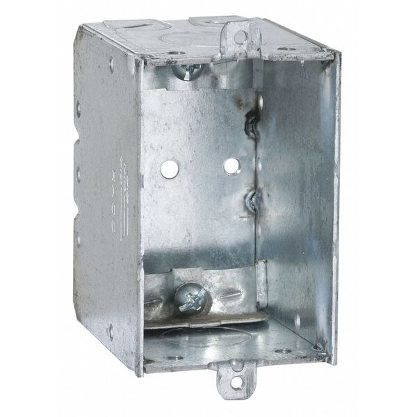 Raco Electrical Box, 12.5 cu in, Switch Box Type, 1 Gang, Steel - 596