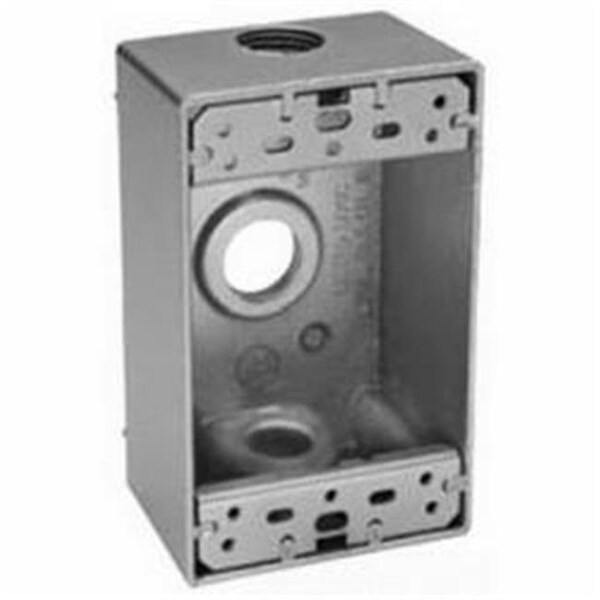 Teddico/Bwf Electrical Box, 18.3 cu in, Outlet Box Type, 1 Gang, Die-Cast Metal - 1718998