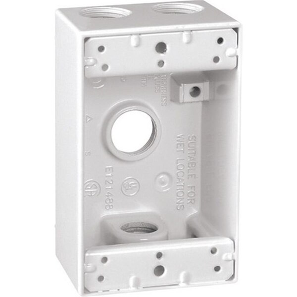 Sigma 14251WH 1 Gang White Rectangle Weatherproof Outlet Box - 3425790